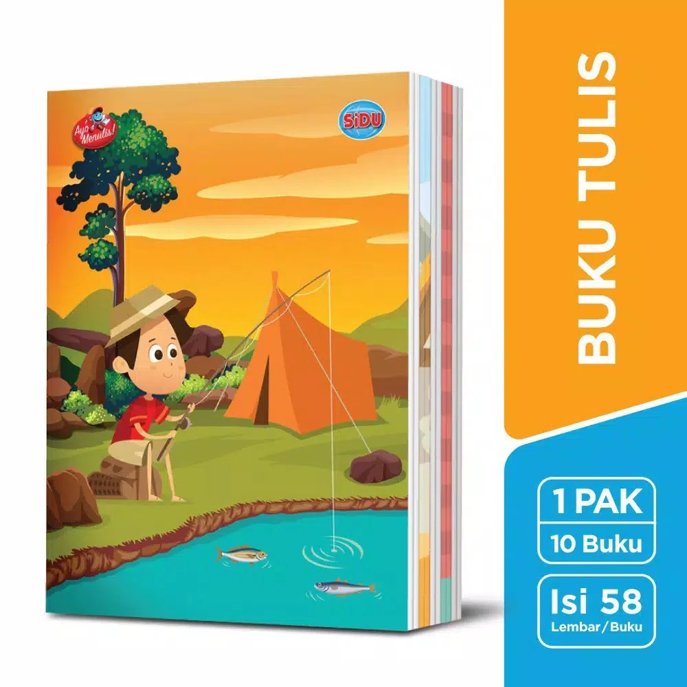 Buku Tulis SIDU Isi 58 Lembar (1 Pack Isi 10 Buku)