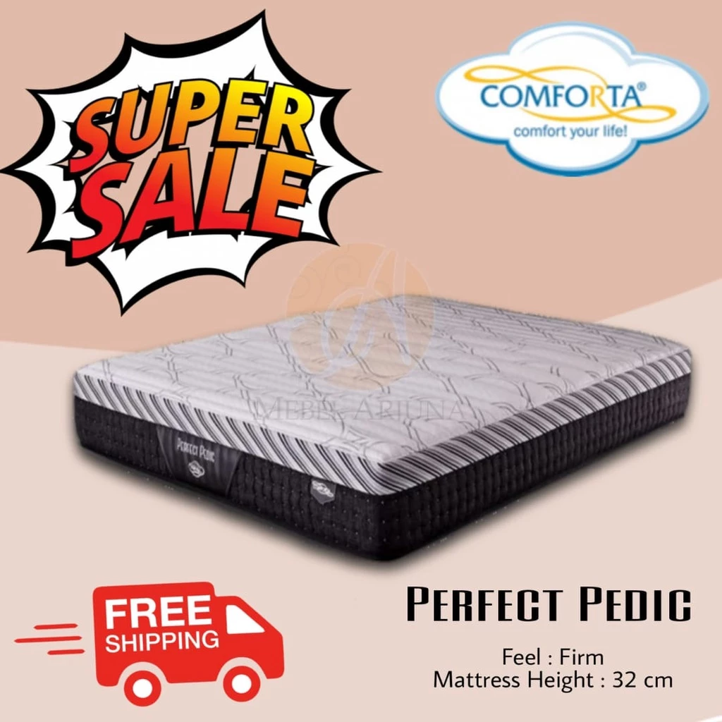 Comforta Perfect Pedic - Kasur Springbed Latex Pocket Keras | Matras Kesehatan Tulang Belakang 90 100 120 160 180 200