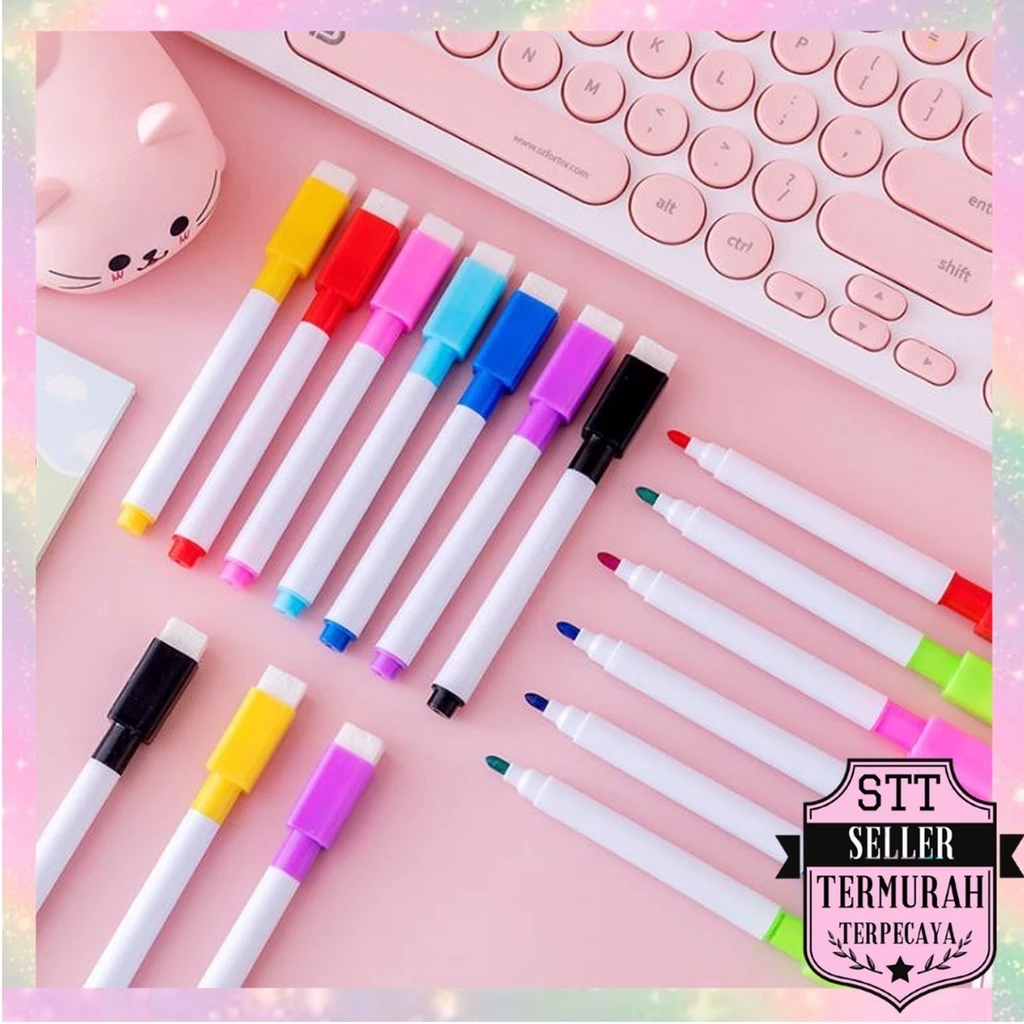 11 VARIASI WARNA Spidol WIPE & CLEAN Menulis Anak  Bisa Ditulis dan Dihapus
