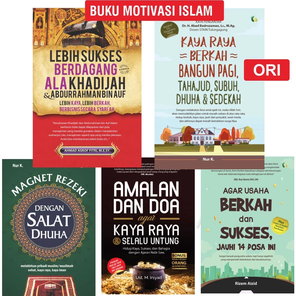 Buku Bisnis Islam: Agar Usaha Berkah & Amalan serta Doa Agar Kaya Raya