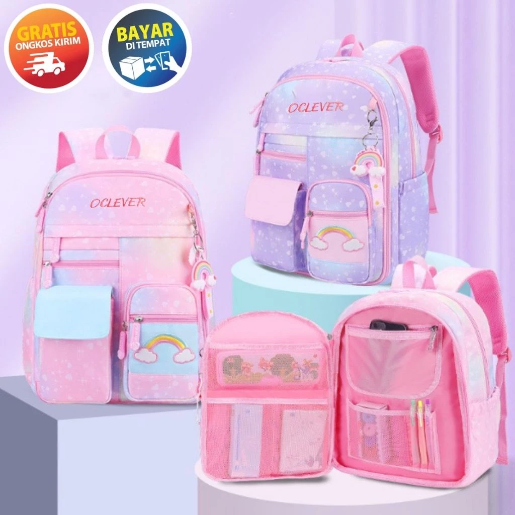 BK140 - TAS SEKOLAH ANAK PEREMPUAN RANSEL SEKOLAH ANAK TAS ANAK SEKOLAH SD