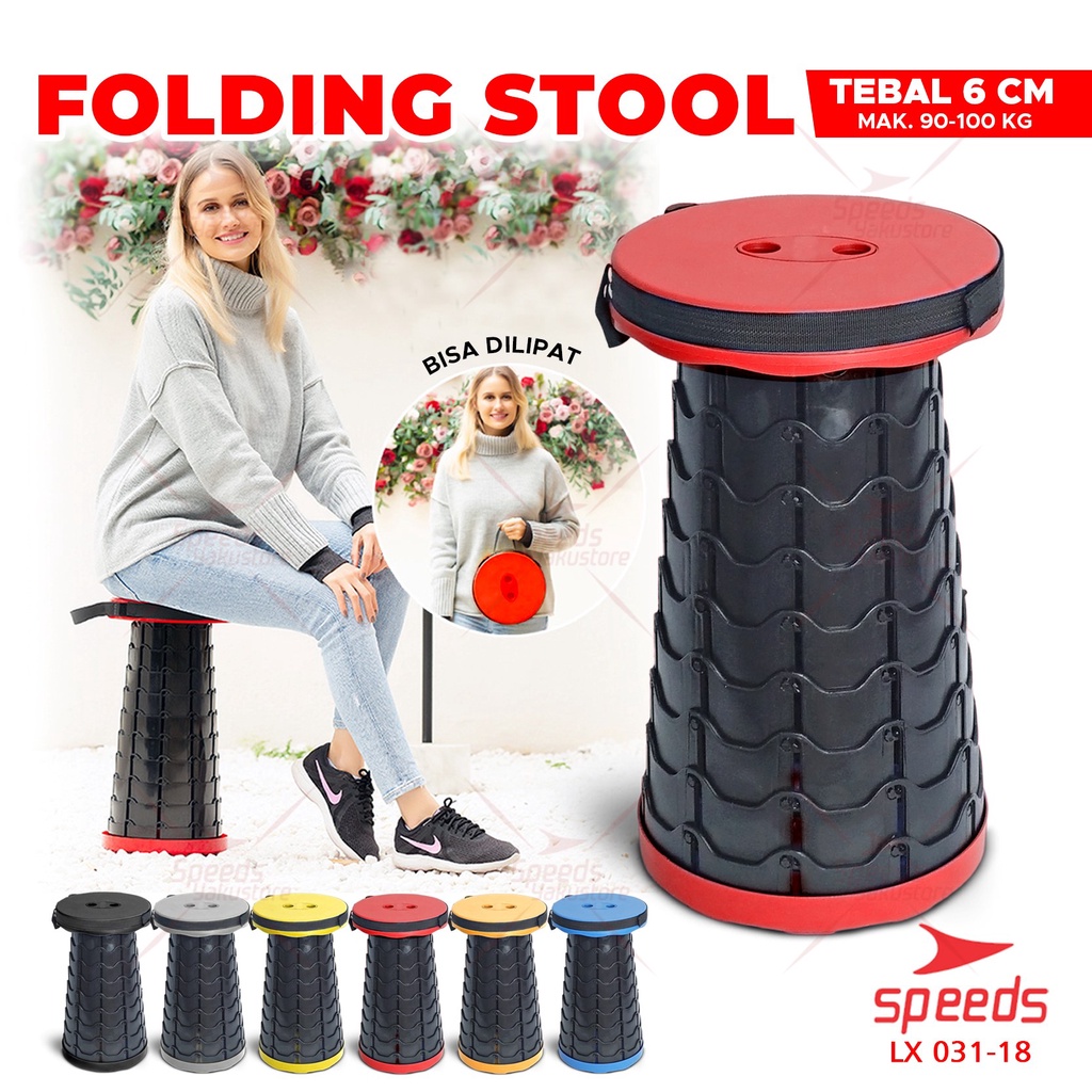 SPEEDS Kursi Lipat Outdoor Kursi Lipat Camping 150kg Portable Kursi Gunung Kursi Pancing Tempat Duduk Camping Bangku 031-18