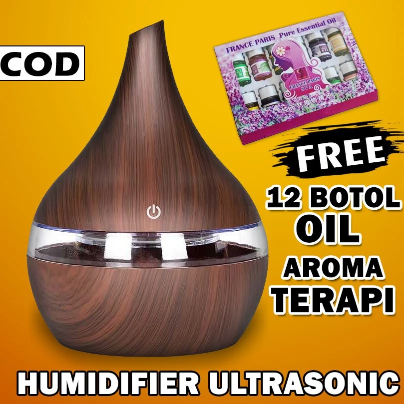 Diffuser Azko AZKO Breathe Nozomi Ultrasonic Diffuser Aroma - Cokelat Kayu/Putih ...