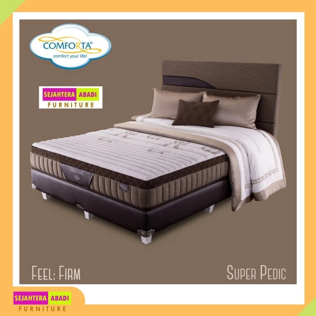 Comforta Springbed Super Pedic kasur Orthopedic Matras Full Set