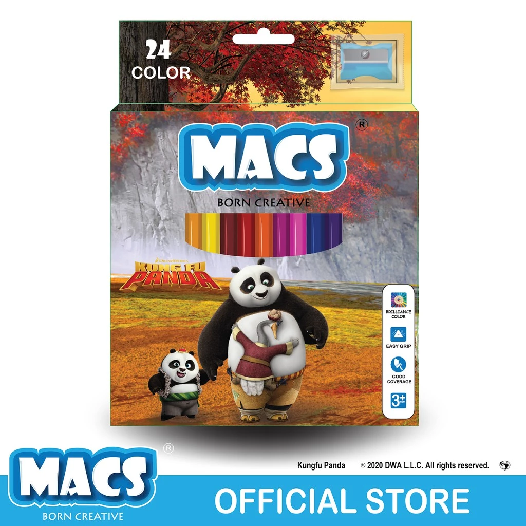 MACS Pensil warna Macs Kung Fu Panda 24 warna Color pencil