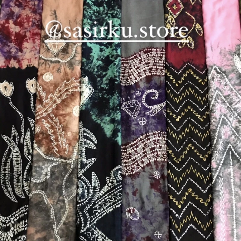 Kain Sasirangan BORDIR Kualitas PREMIUM Khas Kalimantan Selatan Banjarmasin | Kain Jumputan Batik Sasirangan | Kain Etnik Sasirangan Wanita Pria Seragam Kerja