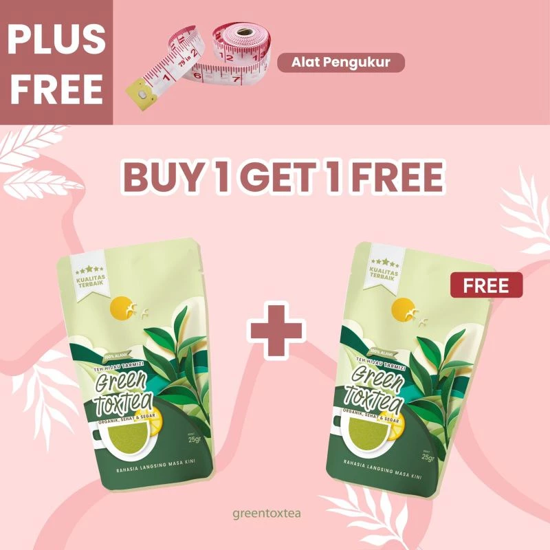 Greentoxtea Buy 1 Get 1 Teh Detox Penurun BB Pelangsing Halal Alami Teh Hijau Tarmizi