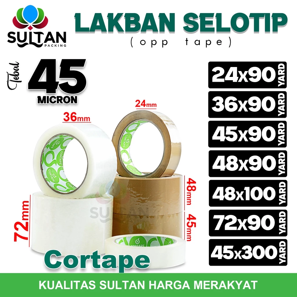 56. Lakban Isolasi Selotip Tape Cortape