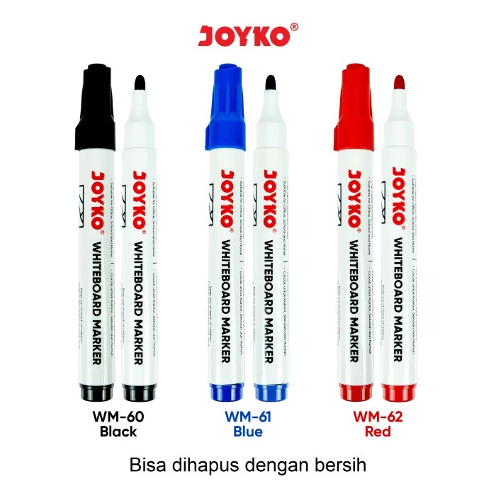 Spidol Papan Tulis Dapat Dihapus Whiteboard Marker Joyko WM-60 ~ 62