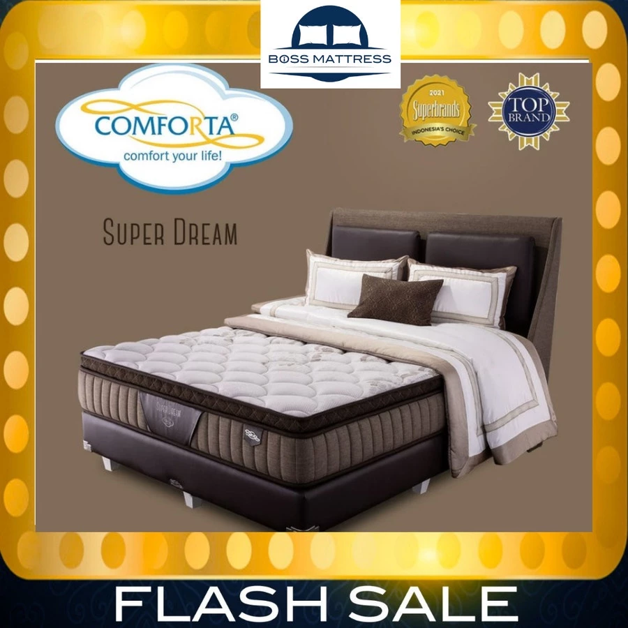 COMFORTA SpringBed SUPER DREAM ( Hanya KASUR / Full SET ) 160 180 200 120 100 90