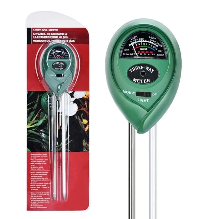 Mediatech Soil Meter 3 in 1 pH Meter Tanah / Soil Moisture Tester - B19002
