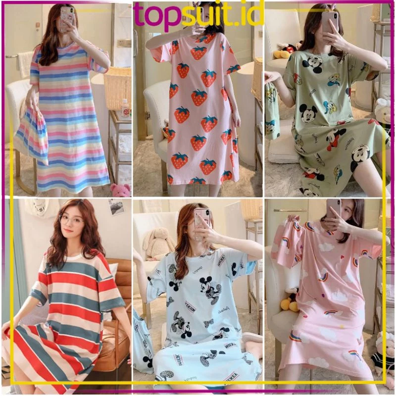 Daster Wanita Import Freesize  Baju Tidur Piyama Wanita Baju Rumah
