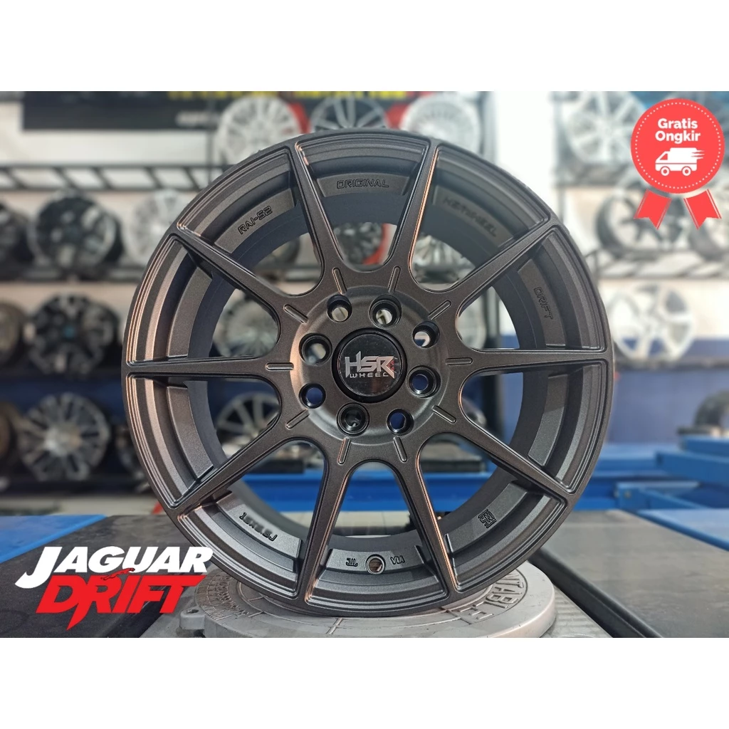 Velg Mobil Racing Ring 16 - Velk Racing Hsr Type Rai-s1 R16 lebar 6.5 Pcd 8x100-114.3 ET42 Warna Matte Grey - Gratis Ongkir Padang Bitung Banjarbaru Ternante Lubuklinggau Pasuruan Tanjungpinang Pangkalipinang Madiun Tarakan Batu Gorontalo Banjar