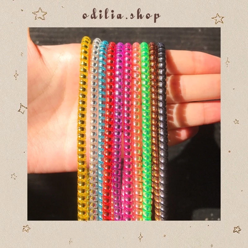 PART 1 Kabel Pelindung 1 Meter Premium Glossy 3 Tone Warna Ombre Aesthetic Saver Cable Protector Spiral Cord Pelilit Data Charger Lilitan Gulung Solid Plastic Aksesoris Korea Hp Bjb Banjar Banjarbaru Odilia.Shop