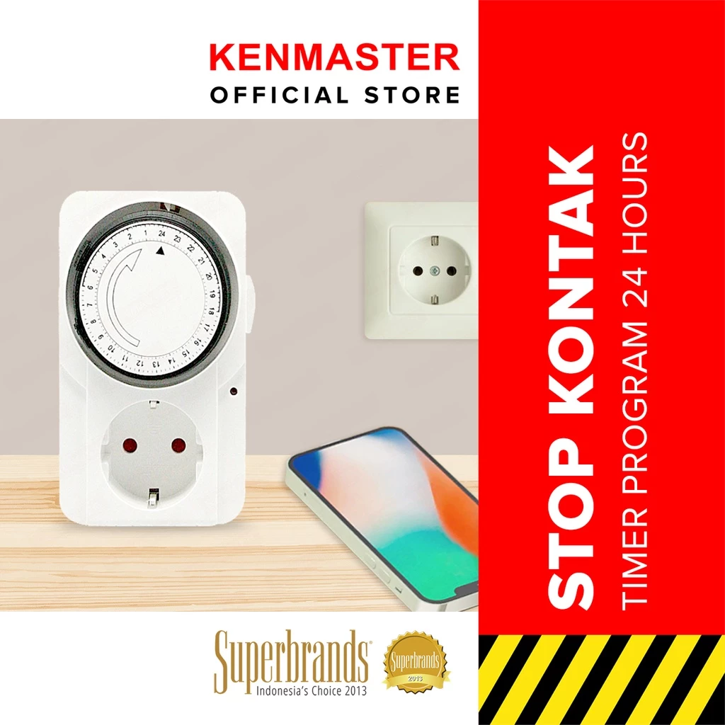 Kenmaster Stop Kontak Timer 24Hour - Bisa Setting Waktu Sendiri - STKA060
