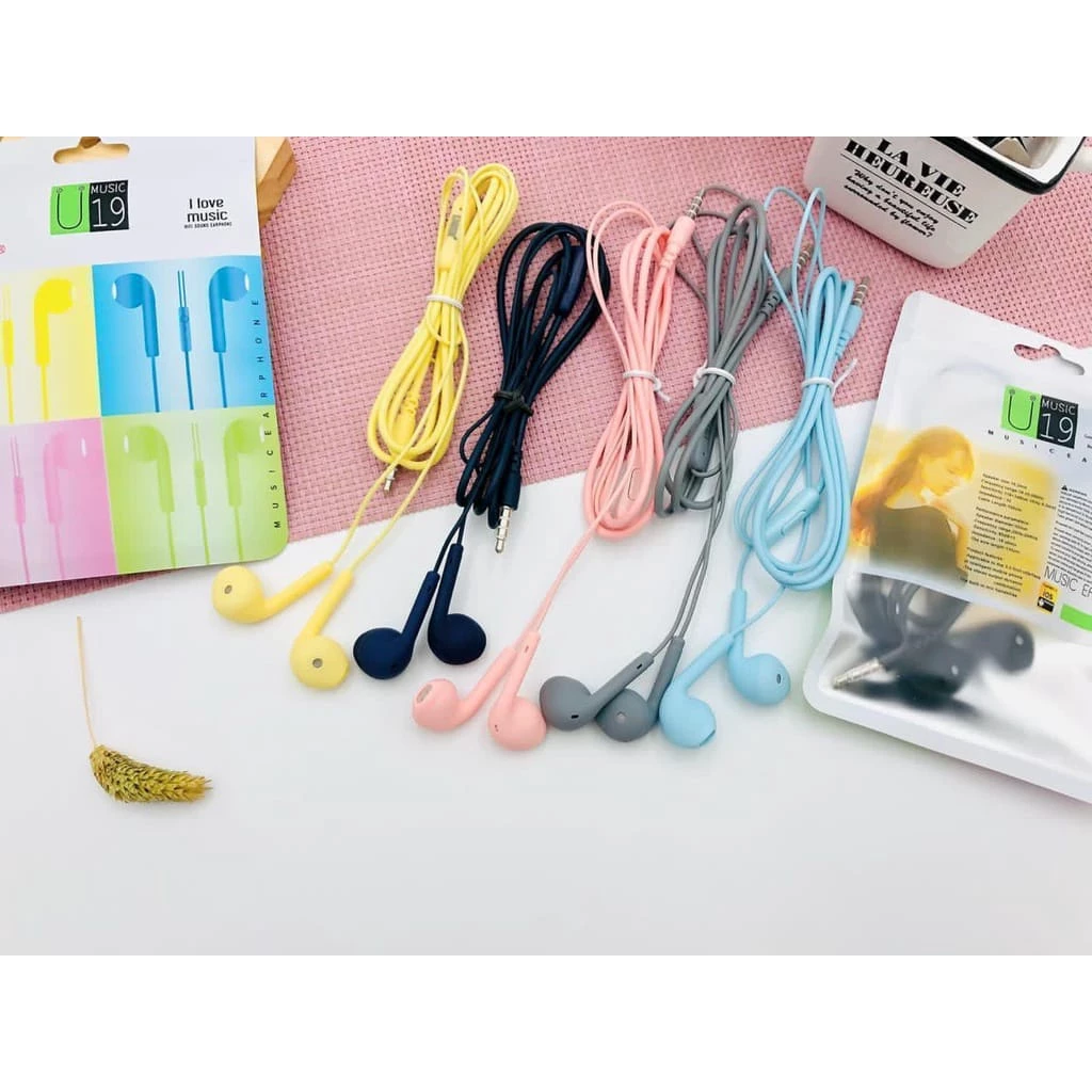 HEADSET / HANDSFREE U19 MACARON / MACARON MATE COLOR HIFI EXTRA BASS di Banjarmasin