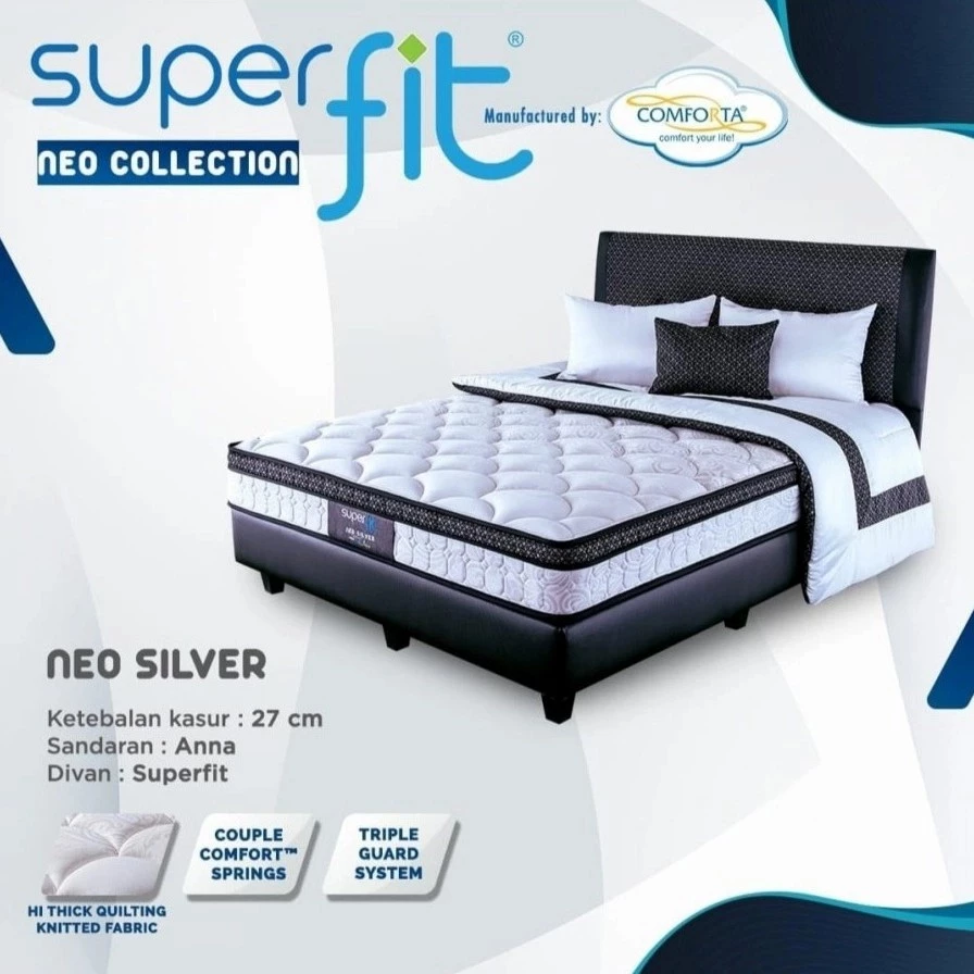 COMFORTA SUPER FIT Springbed Type NEO SILVER Matras Kasur Springbed