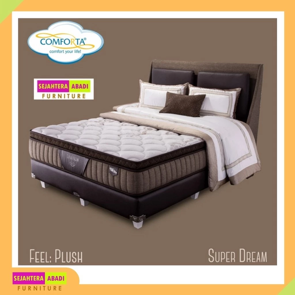 Comforta Springbed Plush Top Super Dream Foam Encasement Matras/ Set