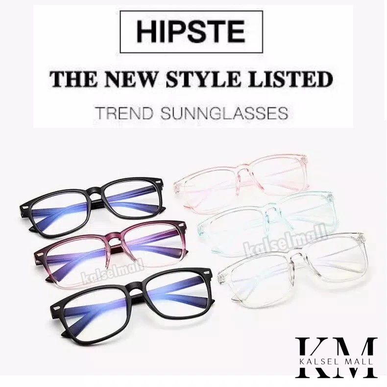 Kacamata Optik Frame Klasik Anti Radiasi Wanita & Pria Antiradiasi Transparan Model Kotak Terbaru Kaca Mata Anti Radiasi Layar Komputer Laptop HP Aksesoris Fashion Import Banjarbaru Banjarmasin Perempuan Laki Laki Metal Round Sunglasses PV14