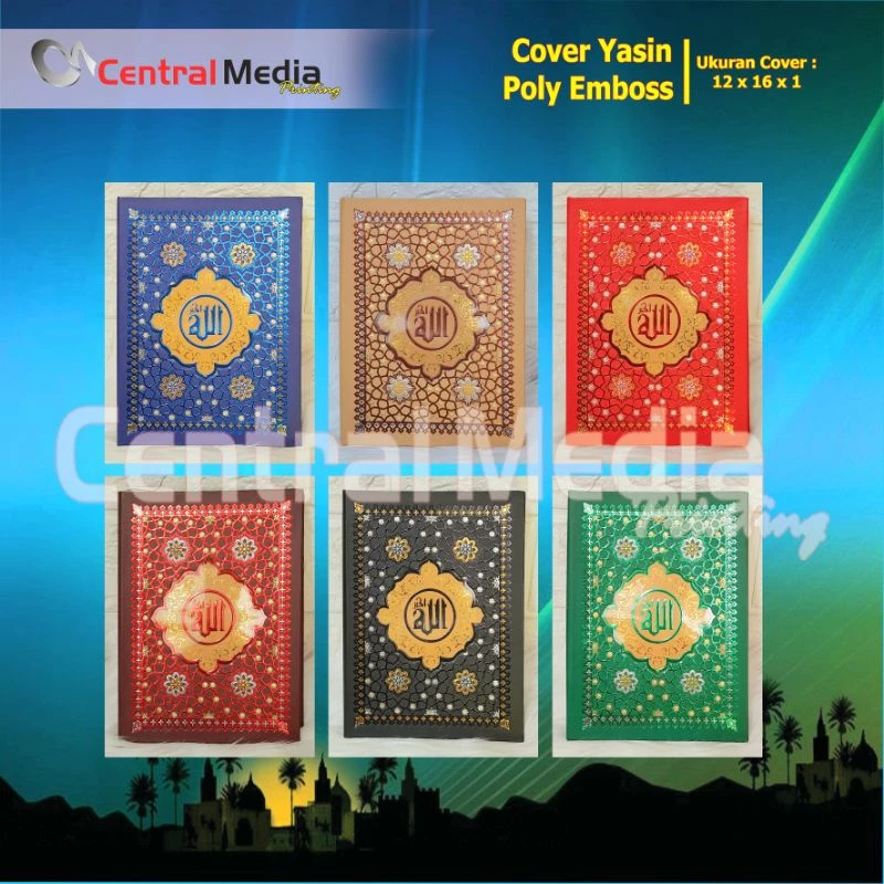 Sampul Yasin Hardcover RCP Poli Emas Berbagai Warna
