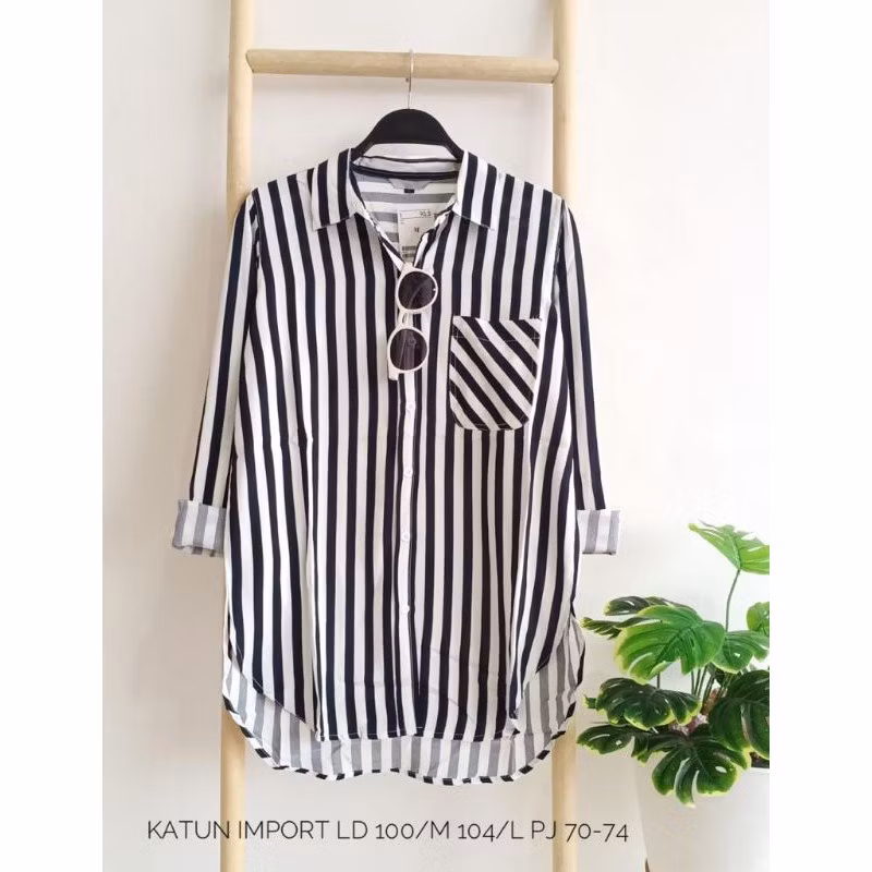 2.2 COD SALE KEMEJA SALUR WANITA CEWEK JUMBO BIG SIZE IMPORT LENGAN PANJANG XXXL LD 120