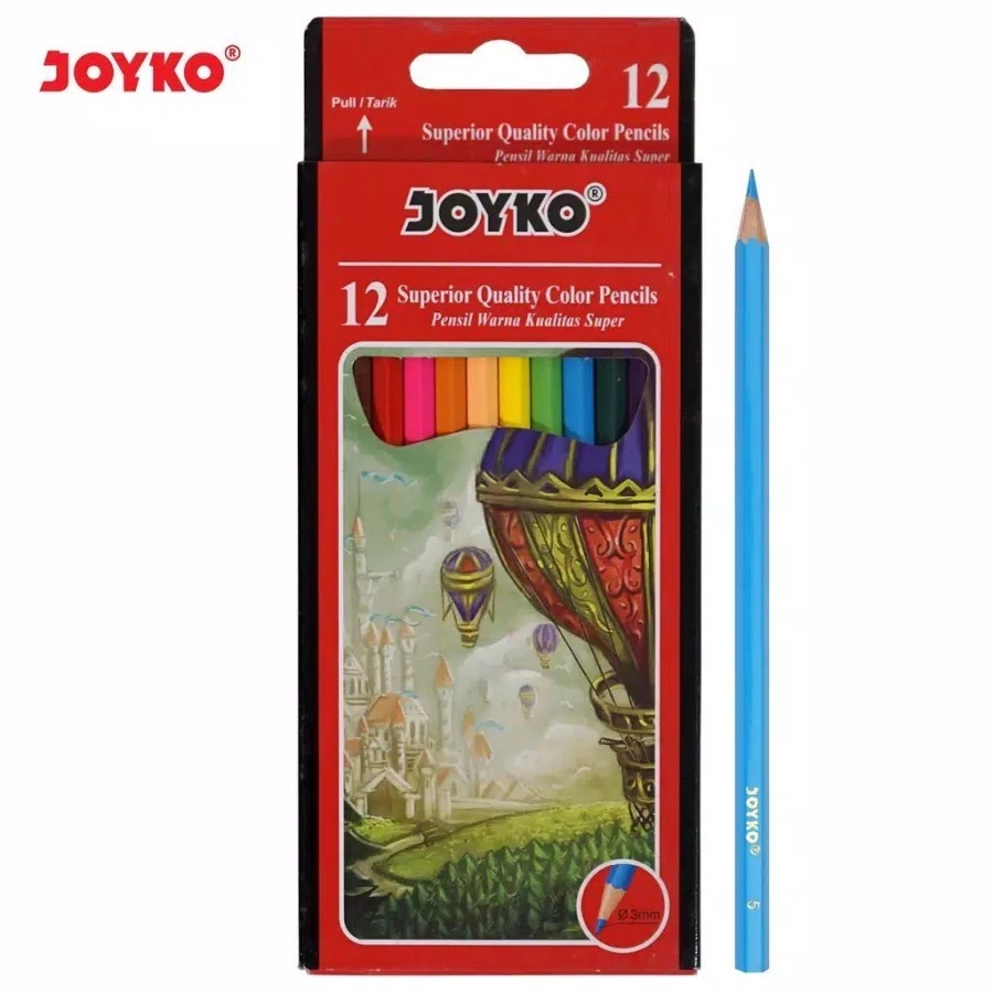Joyko CP-100 Pensil Warna 12 Warna Cerah