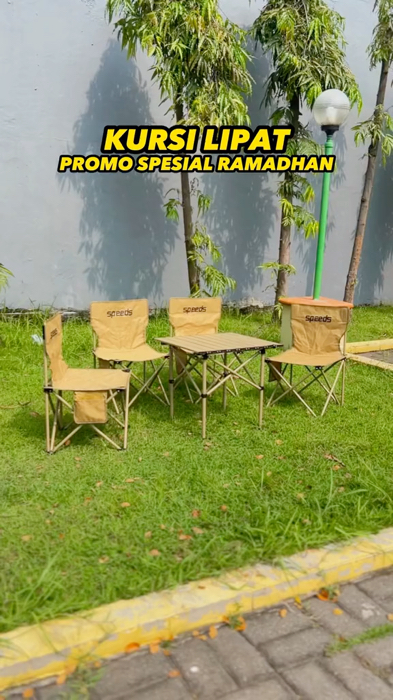 Kursi lipat cocok banget buat camping, dipake ngabuburit brg juga oke sih #RacunShopee #speeds