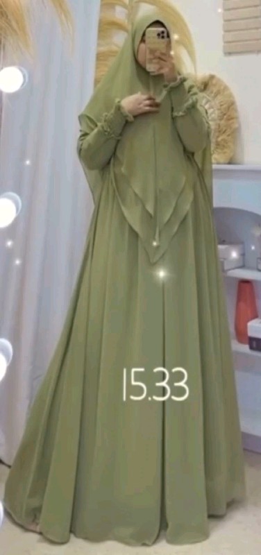 Gamis syar'i Hasanah bahan ceruty baby doll premium. #gamis #gamiskekinian  #gamissyari #gamislebaran #ShopeeRamadanLook
