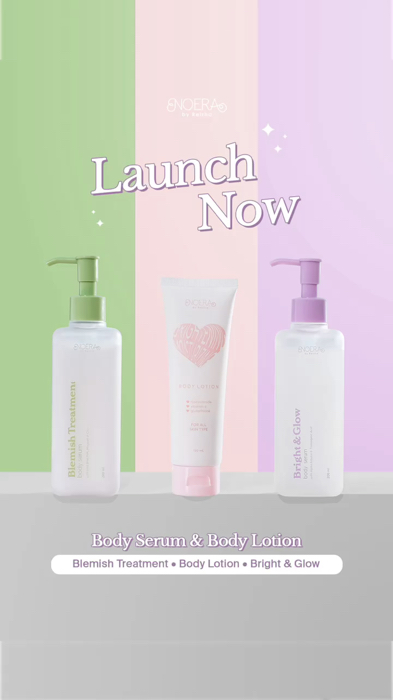 FINALLY LAUNCHING!‼️    Bestie, ini lho produk yang kamu tungguin. Sesuai janji, MinRa kasih 3 produk baru dari NOERA 💖