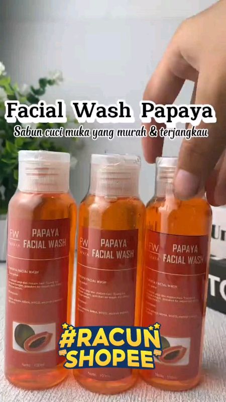facial wash Papaya,sabun cuci muka yang murah dan terjangkau.#shopeemurahbanget #shopeevideo #fypdongg