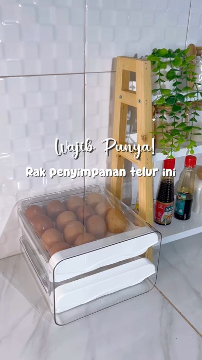 Jadi lebih rapih juga ya #raktelur #rakpenyimpanantelur #SpillRacunShopee #Diskon50Persen #belisemuadishopee