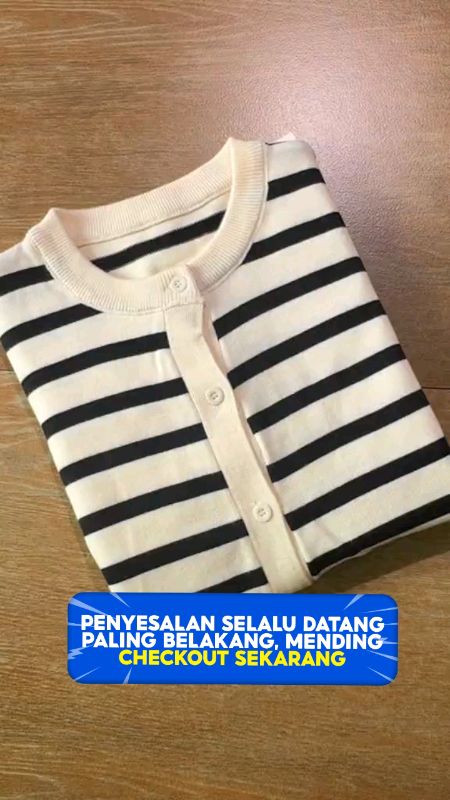 Atasan wanita Kardigan garis#PromoNonStop #ShopeeLook #RacunShopee #FashiondiShopee #BeautyFashionHaul #ShopeeBeautyHaul #shopeevideo