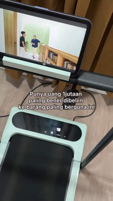 Berguna banget buat yg gasuka olahraga diluar rumah🫶🏻 #treadmill #sonixtreadmill #walkingpad #treadmillmurah #goldentickcreator