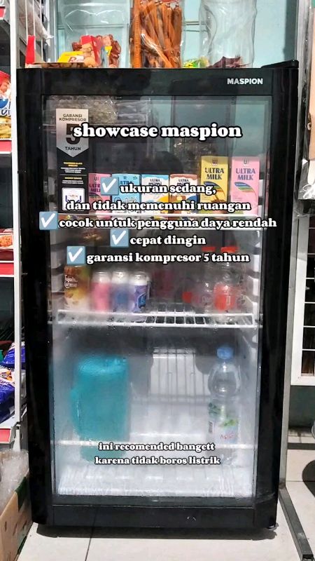 showcase lemari pendingin daya rendah#maspion #fyp #DiskonRacunShopee #SpillBawaBerkah