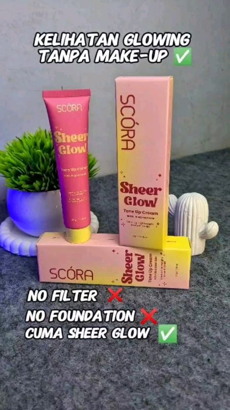 gak usah nunggu 7 hari 7 malam,cukup 10 detik muka langsung cerah. #toneupcream #toneupsunscreen #sheerglowtoneupcreamscora #sheerglow #kulitcerah