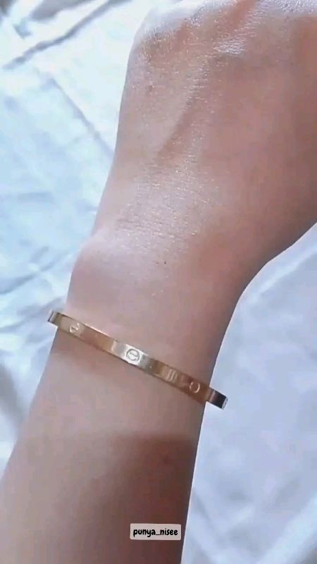 gelang cart**r titanium, anti karat tdk luntur aman di pakai sehari-hari 🥳#gelangtitanium #antikaratdanantiluntur #affiliateshopee #affiliatemarketin