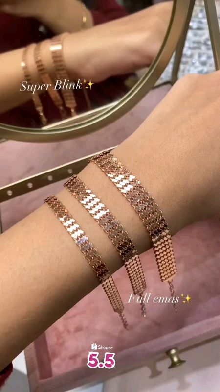 ✨Gelang Emas Elegant Nerrisa Chain Gold 17K✨ #gelangemas #gelang #RacunShopee #55BigSale #SpillBawaBerkah #FashiondiShopee #PromoNonStop #Diskon40RB