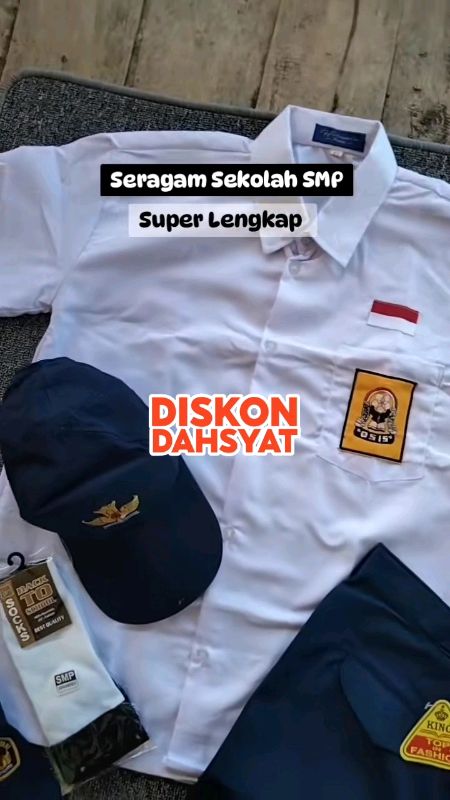 Setelan Seragam Sekolah SMP | Super Lengkap | Setelan Seragam SMP Laki-Laki #seragamsekolah #ViralDiShopeeVideo #GratisOngkirRP0 #shopeevideo