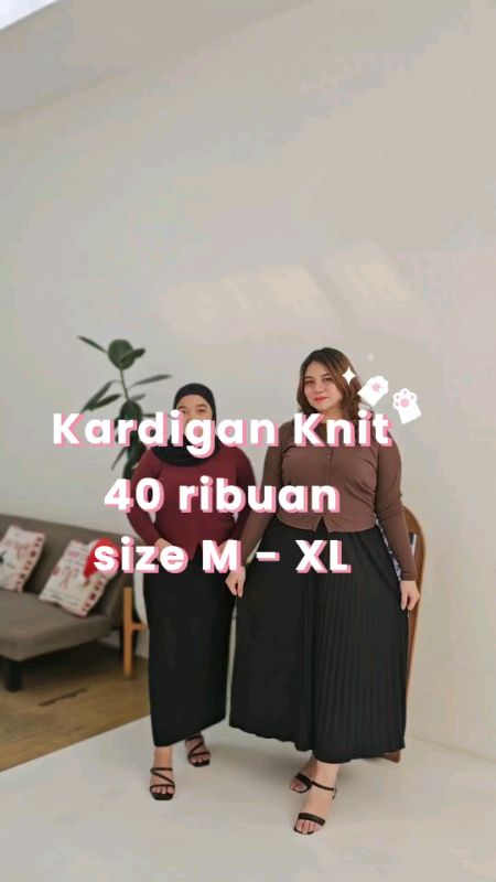 cardigan & rok plisket #cardiganbigsize #cardiganknit #rokplisket #rokplisketbigsize #rokplisketjumbo #cardiganjumbo #nthniaira #RacunShopee