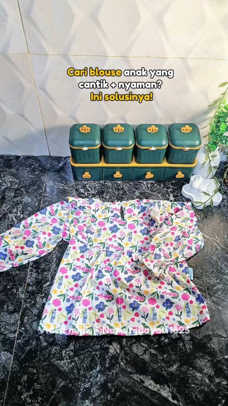Blouse anak Mooi motif cantik, bahan halus lembut & nyaman dipakai seharian. #ootdanak #bajuanakcewek #bajuanakmurah #ootdkids #outfitanak