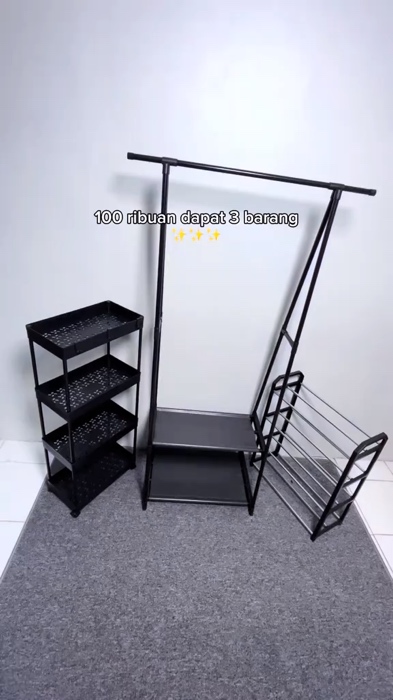 Wajib punya ini biar ruangan makin rapi dan estetik #RacunShopee #ViralDiShopeeVideo #shopeevideo #ShopeeCOD #rakserbaguna #raksusun #GratisOngkirRP0