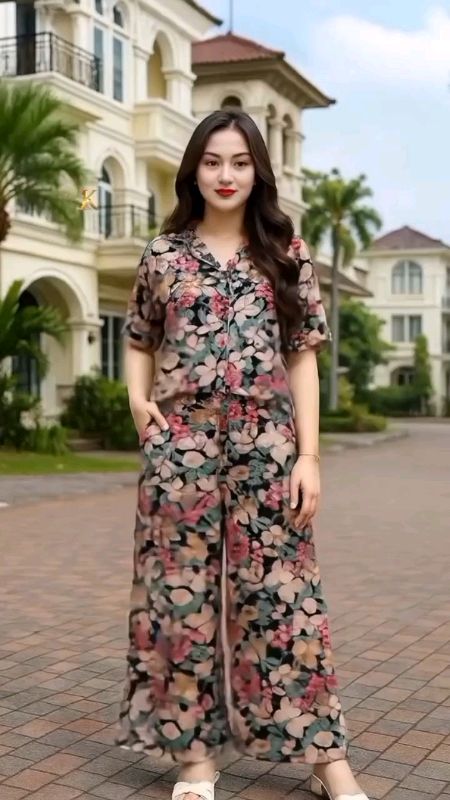 Oneset Crop,setelan celana kulot Wanita Hightwaist#setelanwanita #bahanrayonpremium #wajibcekout #RacunShopee #fashionshopeehaul #fypshopeevideo