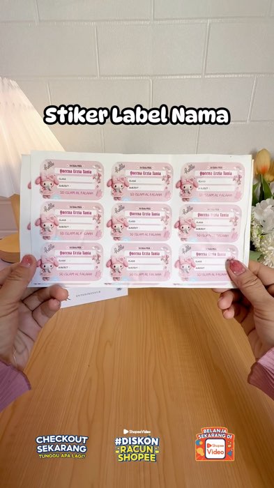 Stiker Label buku pelajaran custom nama dan sekolah#stikercustom #stikernama #stikerpelajaran #RacunShopee #ViralDiShopeeVideo #ShopeeCOD #shopeevideo