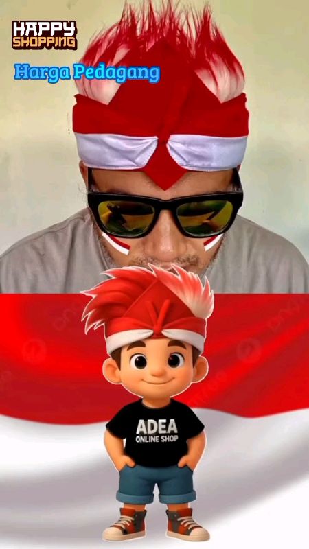 #Topi Udeng Ikat Kepala Bendo Head Band Bendera Merah Putih#RacunShopee #SpillRacunShopee #SpillBawaBerkah