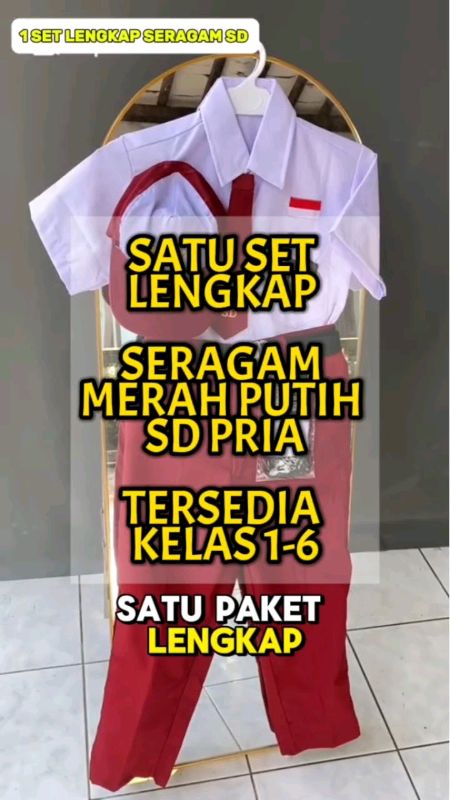 SATU SET LENGKAP SERAGAM SD PRIA KELAS 1-6 #ViralDiShopeeVideo #SpillBawaBerkah #SeragamSD #RacunShopee #SeragamSdSetelan #GratisOngkirRP0 #spill