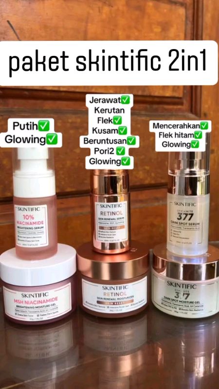 #Skintific paket 2in1 #skintific #skintificseruman377 #skintificserumniacinamide #skintificserumretinol #shopeevideo #ShopeeCOD #SpillBawaBerkah
