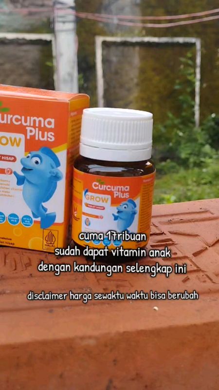 multivitamin anak curcuma plus grow tablet hisap #RacunShopee #vitaminanak #penambahnafsumakananak #curcumaplus