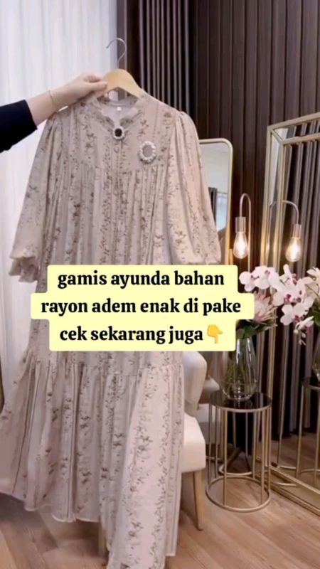 gamis rayon busui gamis motif bunga lengan balon#gamisrayonbusuigamismotiflenganbalon#RacunShopee #shopeevideo #fyp