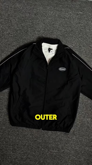 Rown Division Official Tracksuit Jacket - Rowndvsn Jaket Shaggy Black #rowndivision #jacketoutdoor #jacketolahraga #jacketparasut #OOTDFashionShopee