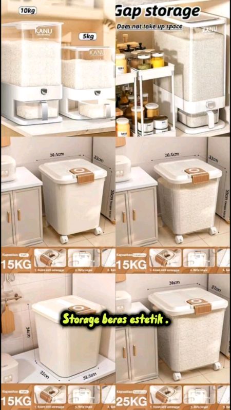 Yang lagi cari temat penyimpanan beras biar aman dari kutu, semut atau takut beras nya bau ,tenang bun bun ini solusinya dispenser beras otomatis #Ra